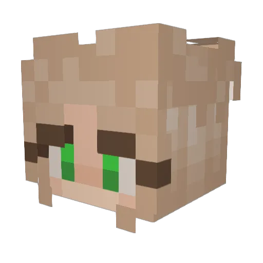 Lyssa_Lu Minecraft avatar head, 3D render