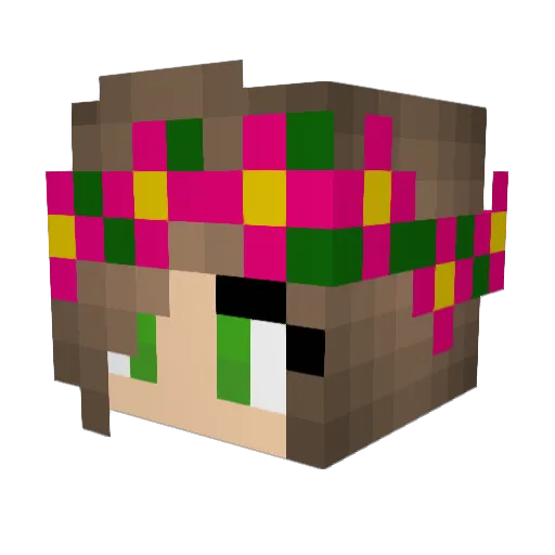 Lyssa_Playz Minecraft avatar head, 3D render