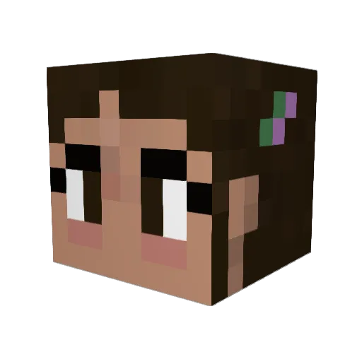 Lyssaronilizard Minecraft avatar head, 3D render