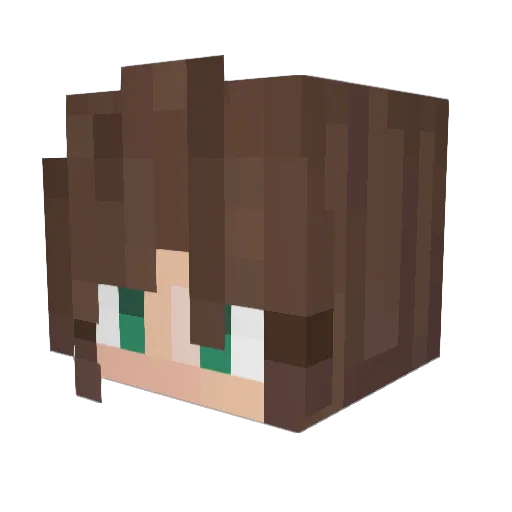 Lyssayogi Minecraft avatar head, 3D render