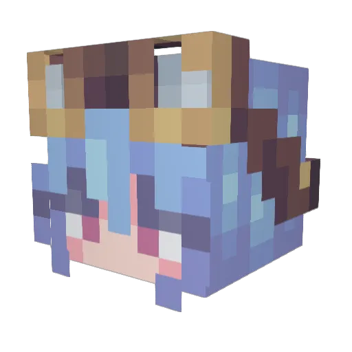 Lyswaen Minecraft avatar head, 3D render