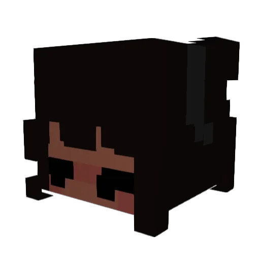 Lysxxe Minecraft avatar head, 3D render