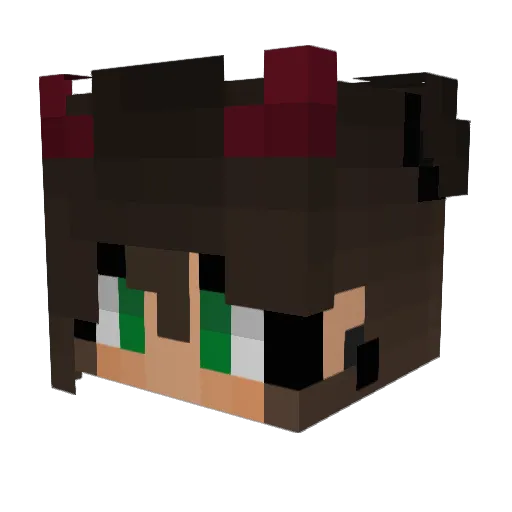 Lysze Minecraft avatar head, 3D render