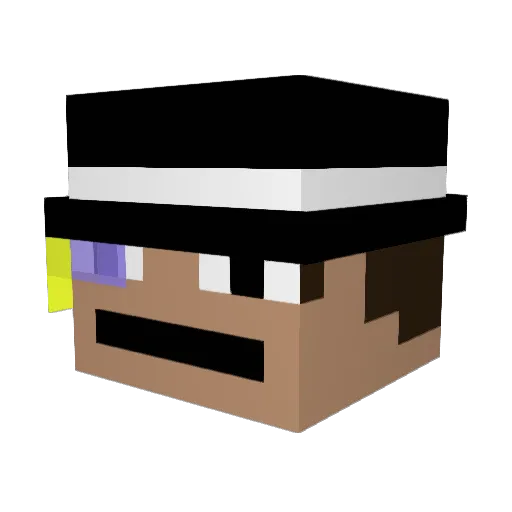 Lytaev Minecraft avatar head, 3D render