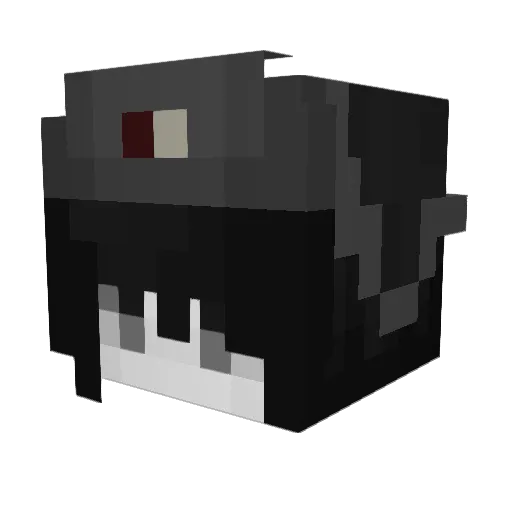 Lyterian Minecraft avatar head, 3D render