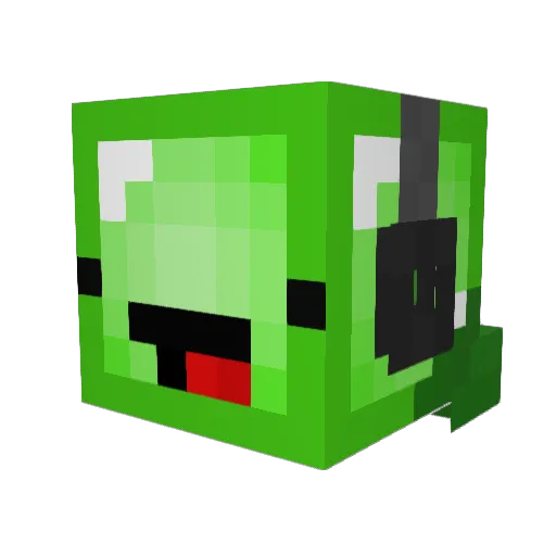 Lytky Minecraft avatar head, 3D render