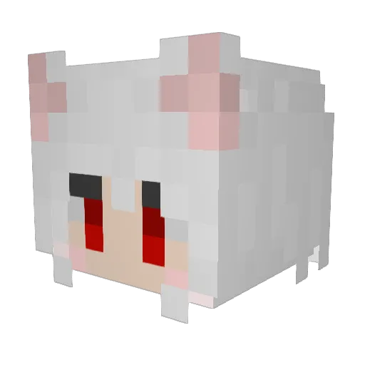 Lytnya Minecraft avatar head, 3D render