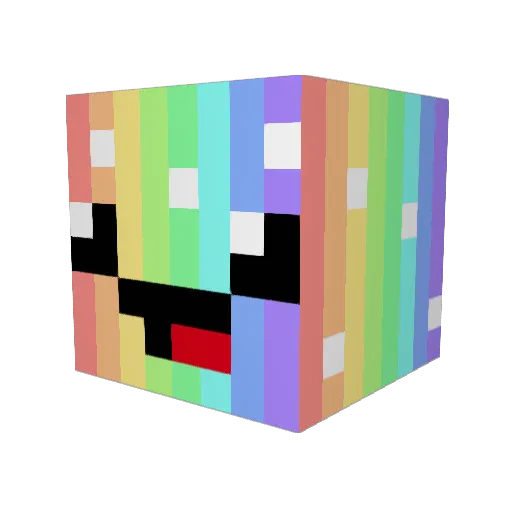 Lyumia Minecraft avatar head, 3D render
