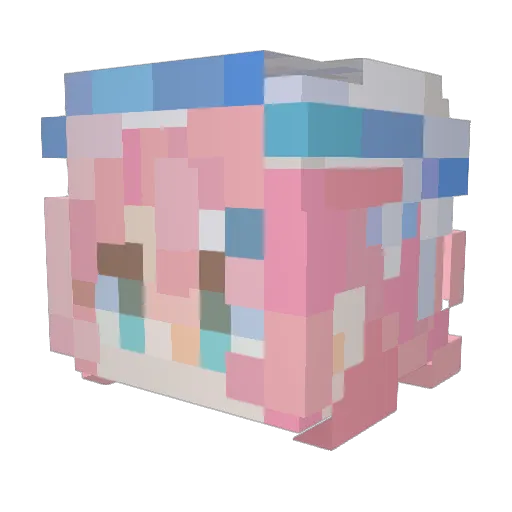 Lyune_farwel Minecraft avatar head, 3D render