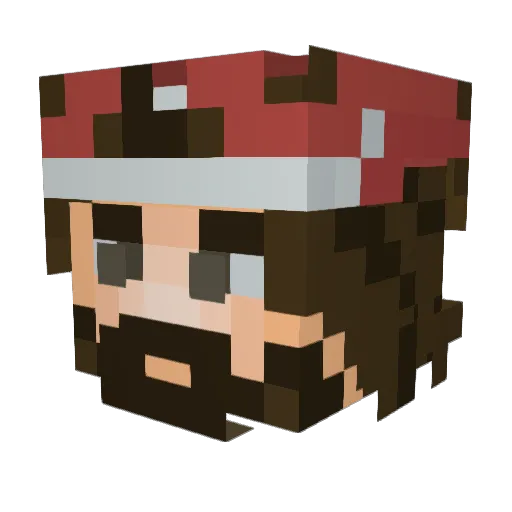 Lyuts Minecraft avatar head, 3D render