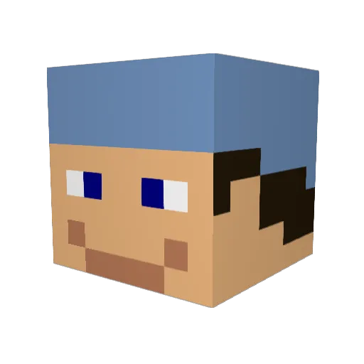 Lyvefyre Minecraft avatar head, 3D render