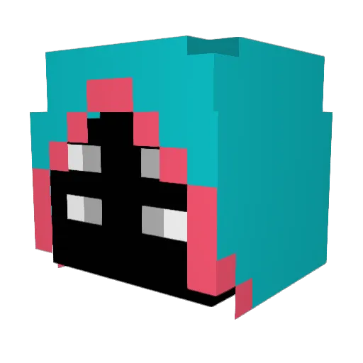 Lyvixium Minecraft avatar head, 3D render