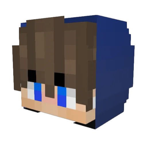 Lyvks Minecraft avatar head, 3D render