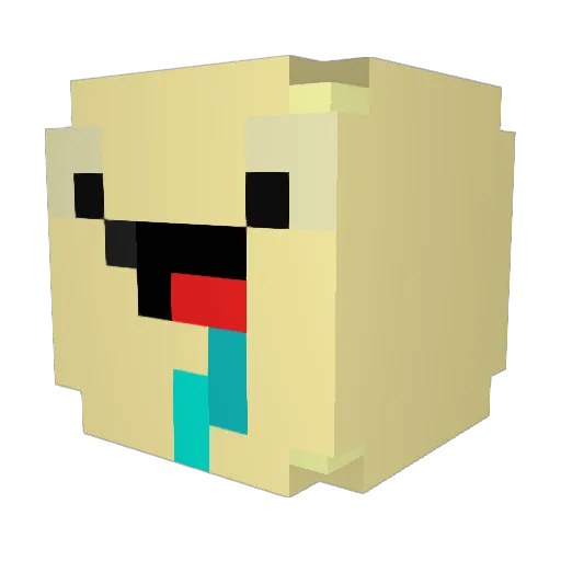 Lyxxon_ Minecraft avatar head, 3D render
