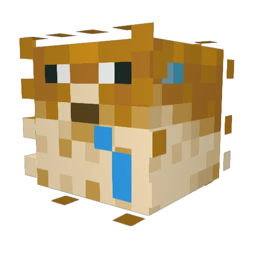Lyxzx Minecraft avatar head, 3D render