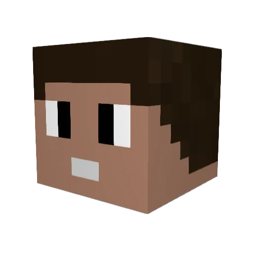 LyyHons_Gamer Minecraft avatar head, 3D render