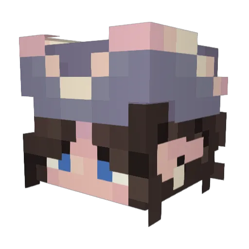 Lyydia025 Minecraft avatar head, 3D render