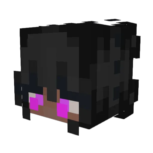 Lyzaaaaaaa Minecraft avatar head, 3D render