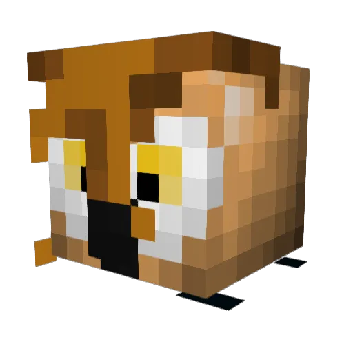 Lyzakiel Minecraft avatar head, 3D render