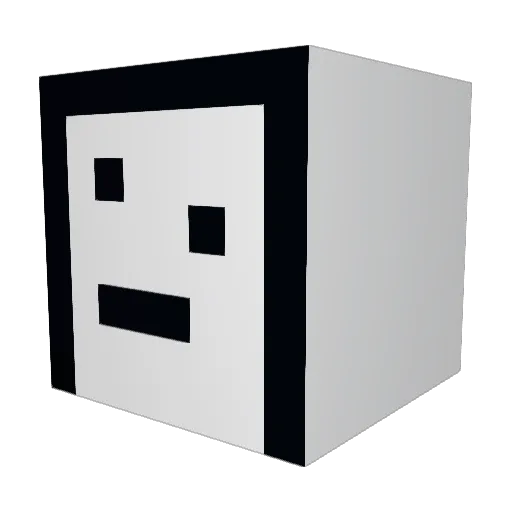 Lyzars Minecraft avatar head, 3D render