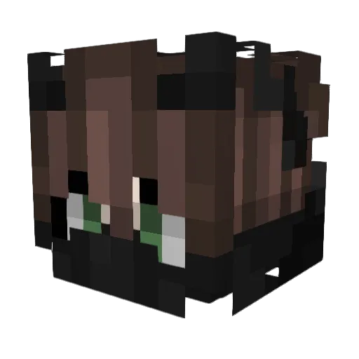 Lyzi Minecraft avatar head, 3D render