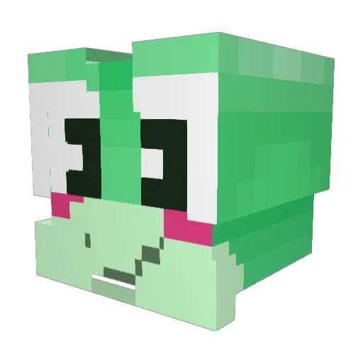 Lyzoshyne Minecraft avatar head, 3D render