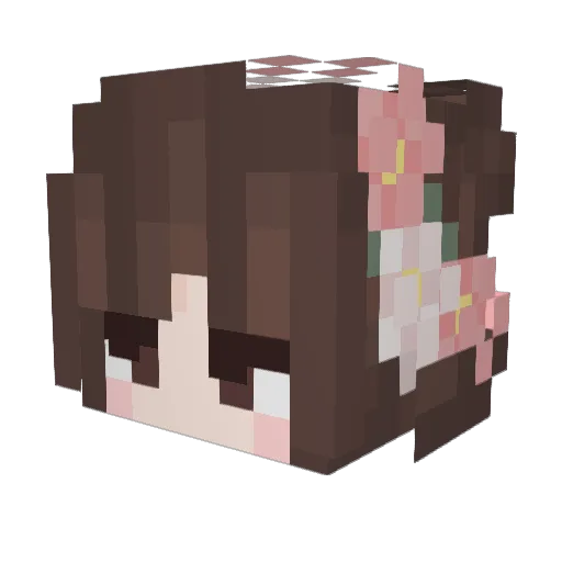 Lyzyy Minecraft avatar head, 3D render