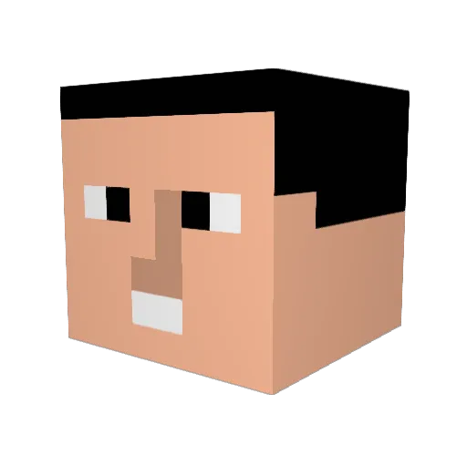 LzSylo Minecraft avatar head, 3D render