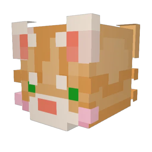 Lzccas Minecraft avatar head, 3D render