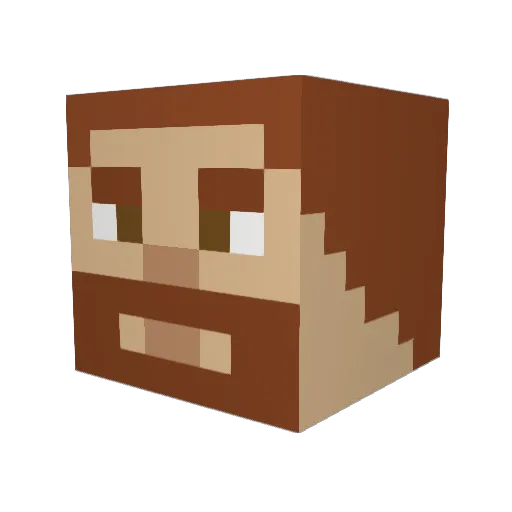 LzerLive Minecraft avatar head, 3D render