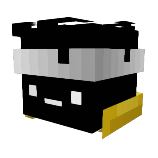 Lzvz Minecraft avatar head, 3D render