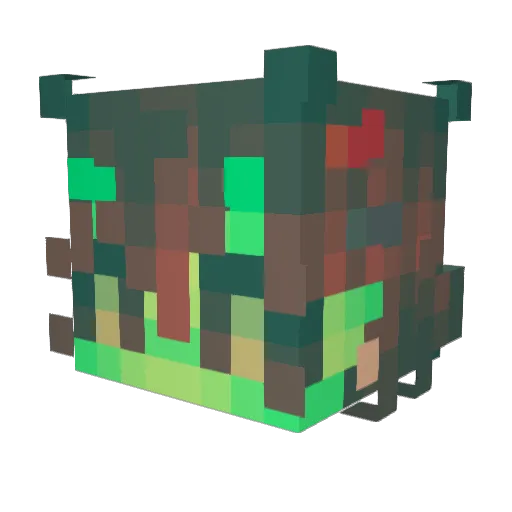 LzySAI Minecraft avatar head, 3D render