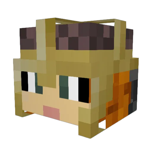 LzzyBoo Minecraft avatar head, 3D render