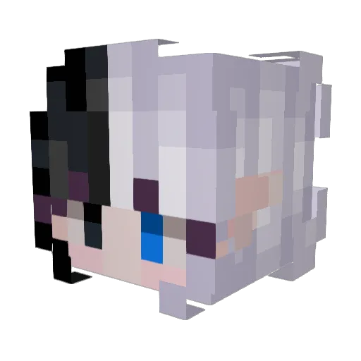 M00KI3 Minecraft avatar head, 3D render
