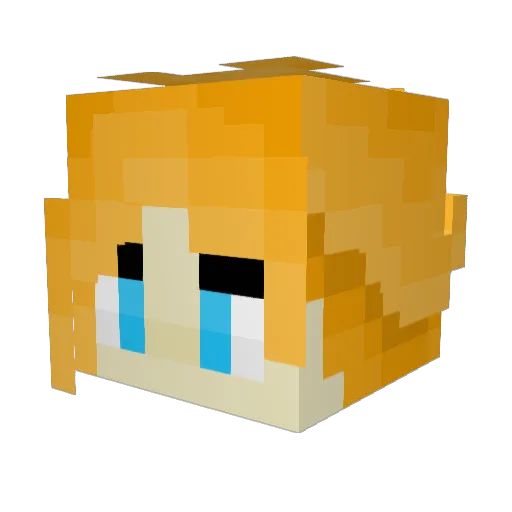 M00NBlood Minecraft avatar head, 3D render
