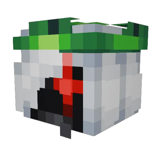 M00NFAL Minecraft avatar head, 3D render