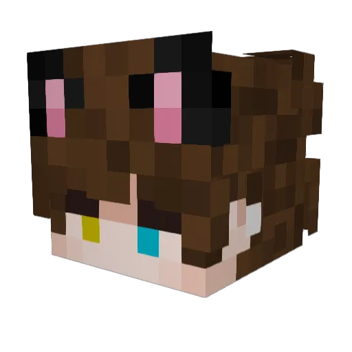M00nClover Minecraft avatar head, 3D render