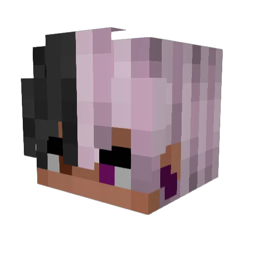 M00ndry Minecraft avatar head, 3D render