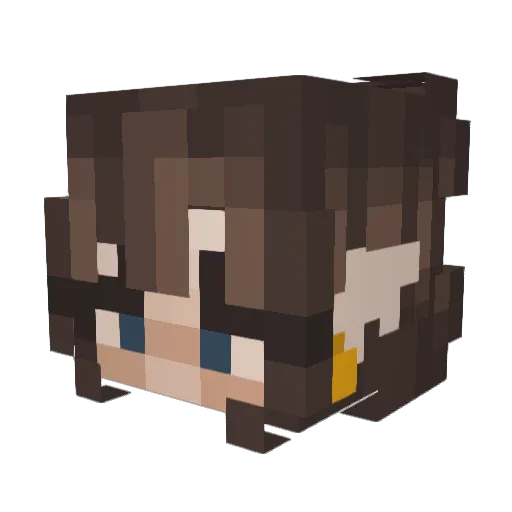 M00nzzzz Minecraft avatar head, 3D render