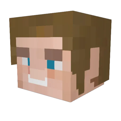 M01001101 Minecraft avatar head, 3D render