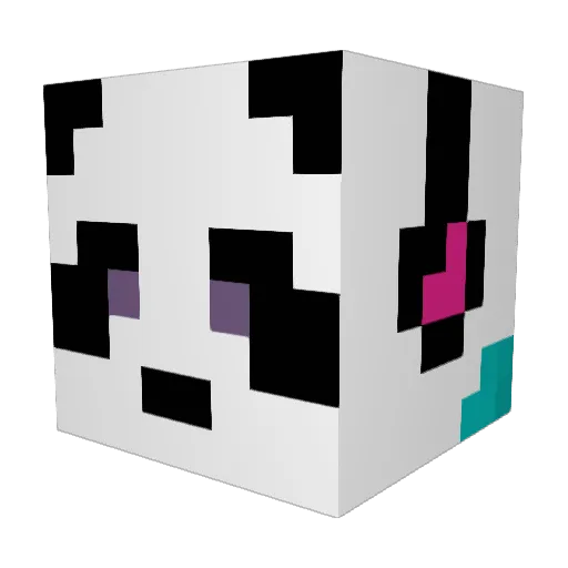 M04R_Crayons Minecraft avatar head, 3D render