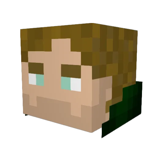 M07CH Minecraft avatar head, 3D render