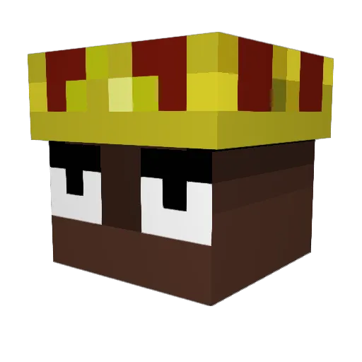 M09RK Minecraft avatar head, 3D render