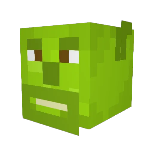 M0GZ Minecraft avatar head, 3D render