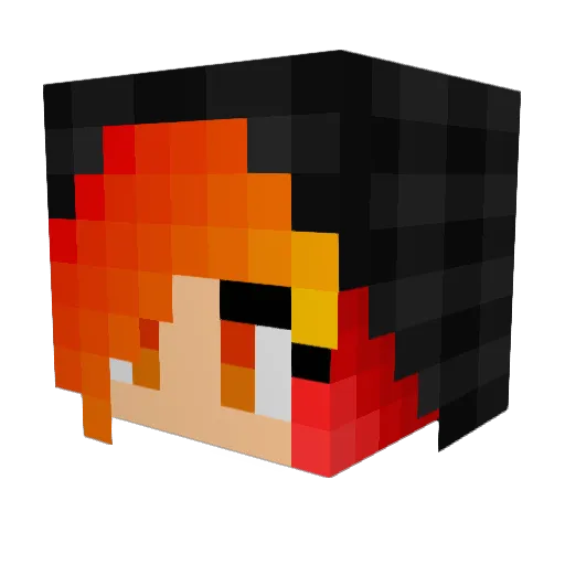 M0JRIM_ZD Minecraft avatar head, 3D render
