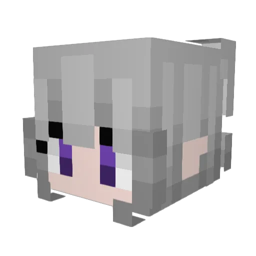 M0N011 Minecraft avatar head, 3D render