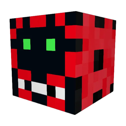 M0NST3RM1K3 Minecraft avatar head, 3D render