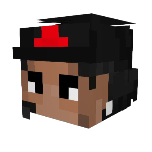M0RREL Minecraft avatar head, 3D render