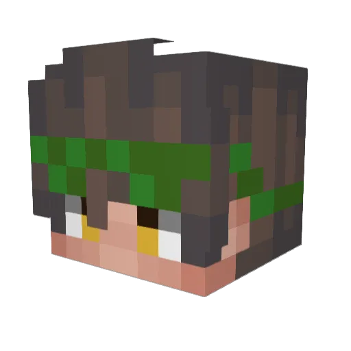 M0RRII Minecraft avatar head, 3D render