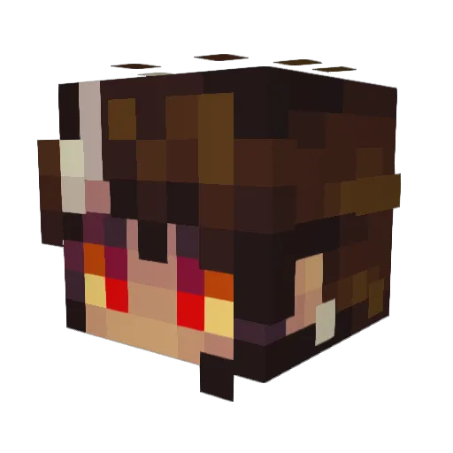 M0THREL Minecraft avatar head, 3D render